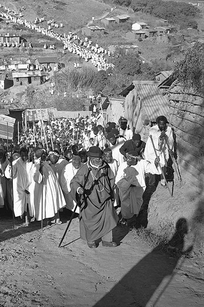 A.K. Shembe leads his followers on the anniversary of the founders death