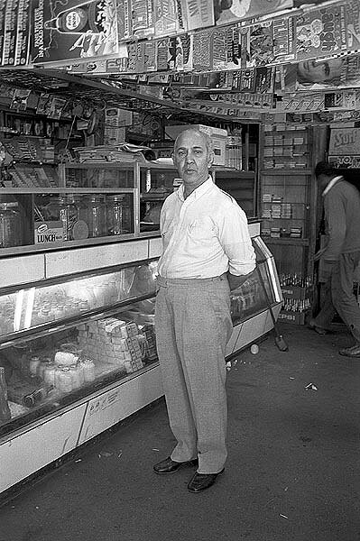 Ahmed Soni, proprietor, Avalon cafÃ©. Victoria street. 1985