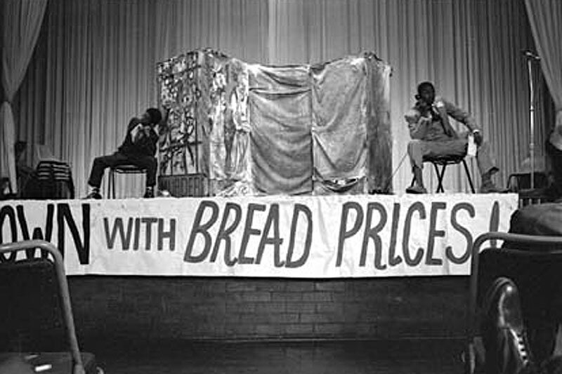 Community protest against bread price increases. Durban. 1982