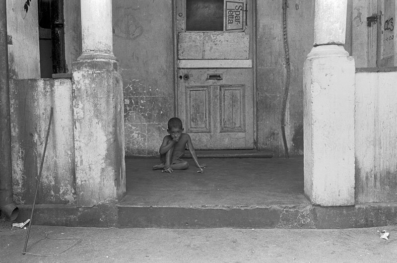 Boy in veranda. Milton Road, 1979