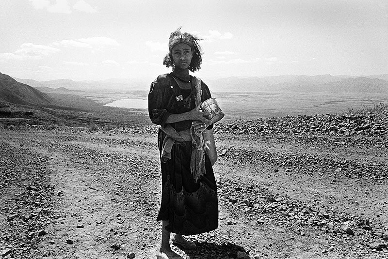 Child bride fetching water. Near Woldia