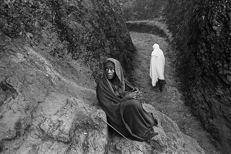Worshippers. Lalibela