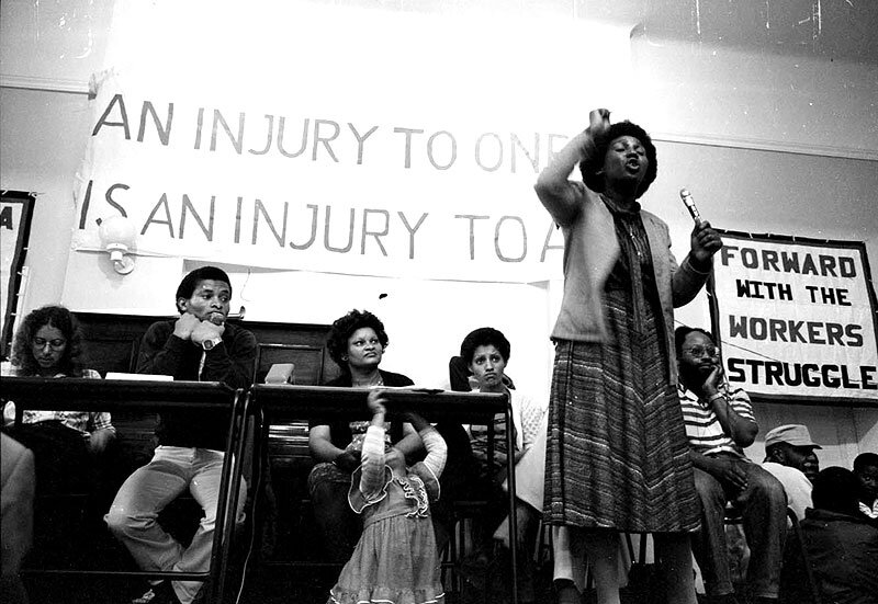 Workers on strike. Durban. 1983