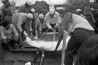 Funeral. Cemetery, Brook street. 1981