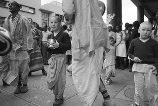 Hari Krishna devotees. Grey street 1984