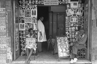 Touting for customers. Victoria street. 1979