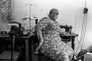 Florence Mkhize, ANC Women's League leader. Savelle street. 1981