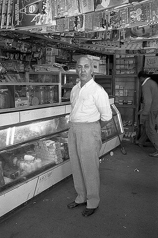 Ahmed Soni, Proprietor Avalon cafÃ©. Victoria street. 1985
