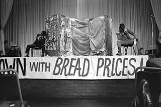 Community protest against bread price increases. Durban. 1982